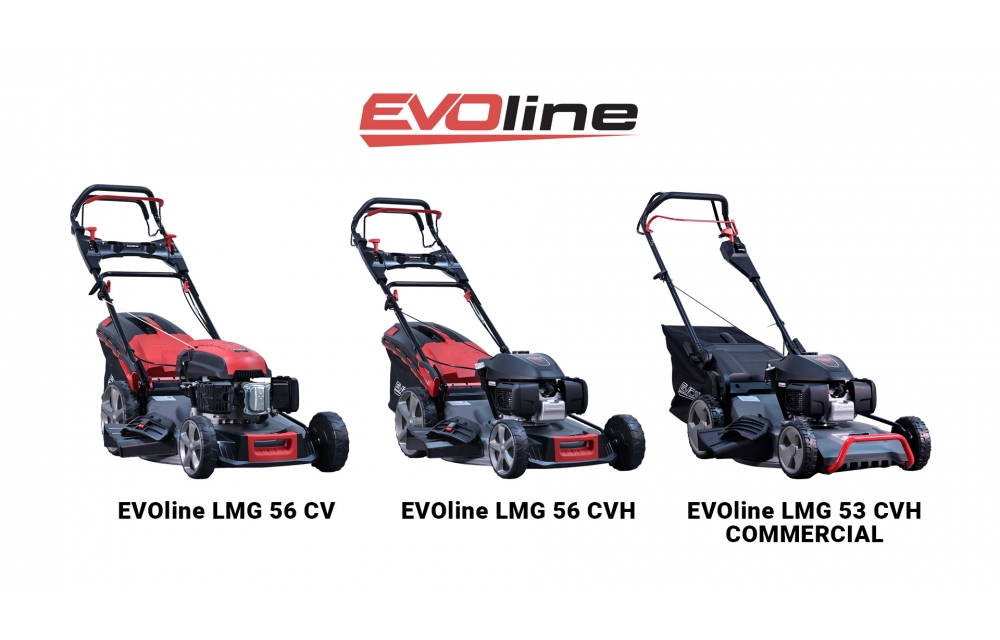 Новые модели бензиновых газонокосилок EVOline