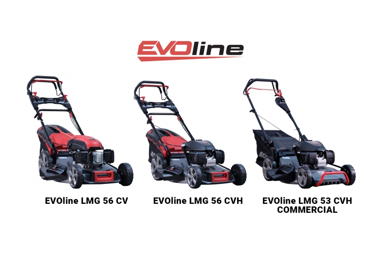 Новые модели бензиновых газонокосилок EVOline
