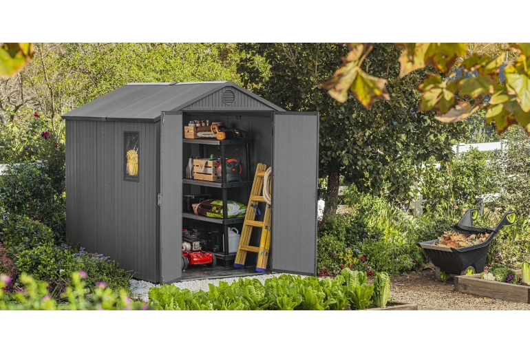 Распродажа древсесно-пластиковых композитных сараев Keter коллекции Darwin