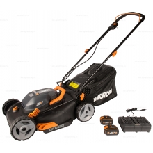 Аккумуляторная газонокосилка Worx WG743E Аккумуляторная газонокосилка Worx WG743E