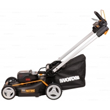 Аккумуляторная газонокосилка Worx WG749E Аккумуляторная газонокосилка Worx WG749E