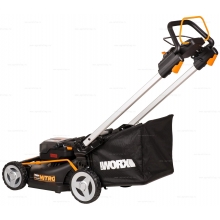 Аккумуляторная газонокосилка Worx WG749E Аккумуляторная газонокосилка Worx WG749E