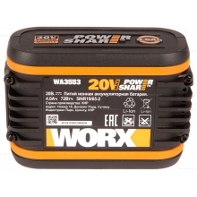 Аккумулятор Worx WA3553 20В 4.0 Ач Аккумулятор Worx WA3553 20В 4.0 Ач