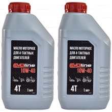 Масло для 4-х тактных двигателей полусинтетическое EVOline SAE 10W-40, 2 литра