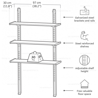 Комплект полок Keter 17212425 Комплект полок Keter 17212425