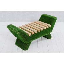 Лавочка из искусственной травы Barocco (светлая) Лавочка из искусственной травы Barocco (светлая)