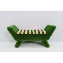 Лавочка из искусственной травы Barocco (светлая) Лавочка из искусственной травы Barocco (светлая)