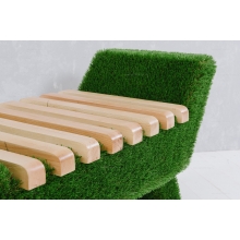 Лавочка из искусственной травы Barocco (светлая) Лавочка из искусственной травы Barocco (светлая)