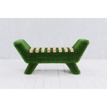 Лавочка из искусственной травы Barocco (светлая) Лавочка из искусственной травы Barocco (светлая)