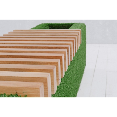 Лавочка из искусственной травы Sherwood с кашпо для цветов (светлая) Лавочка из искусственной травы Sherwood с кашпо для цветов (светлая)