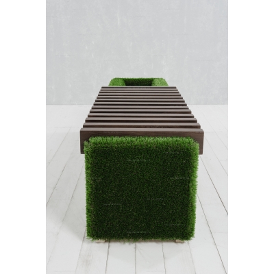 Лавочка из искусственной травы Sherwood с кашпо для цветов (темная) Лавочка из искусственной травы Sherwood с кашпо для цветов (темная)