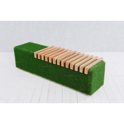 Лавочка из искусственной травы Sherwood (светлая) Лавочка из искусственной травы Sherwood (светлая)