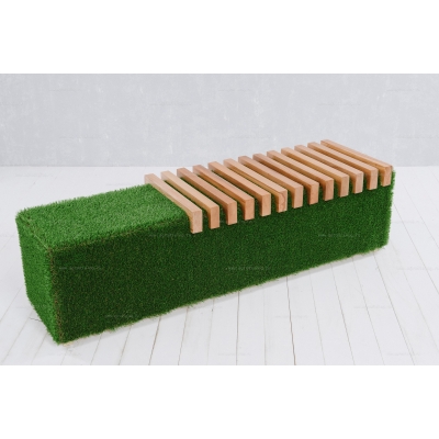 Лавочка из искусственной травы Sherwood (светлая) Лавочка из искусственной травы Sherwood (светлая)