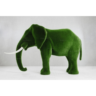 Садовая фигура из искусственной травы «Большой слон» Садовая фигура из искусственной травы «Большой слон»