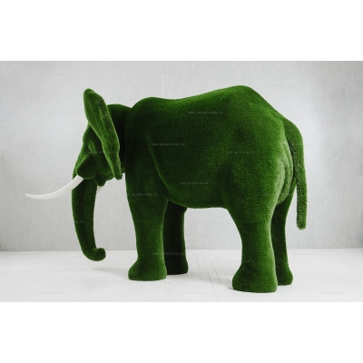 Садовая фигура из искусственной травы «Большой слон» Садовая фигура из искусственной травы «Большой слон»