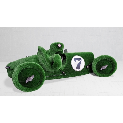 Садовая фигура из искусственной травы «Черепаха в гоночном болиде» Садовая фигура из искусственной травы «Черепаха в гоночном болиде»