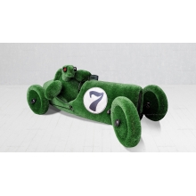 Садовая фигура из искусственной травы «Черепаха в гоночном болиде»