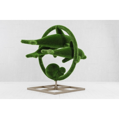 Садовая фигура из искусственной травы «Дельфины» Садовая фигура из искусственной травы «Дельфины»