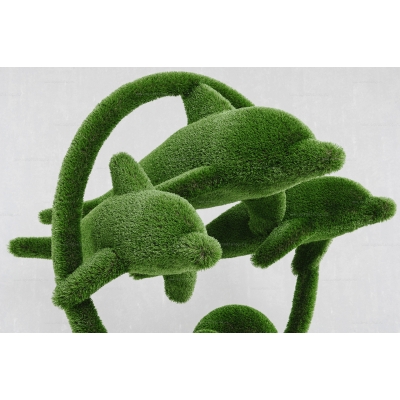 Садовая фигура из искусственной травы «Дельфины» Садовая фигура из искусственной травы «Дельфины»