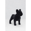 Садовая фигура из искусственной травы «Французский бульдог черный»