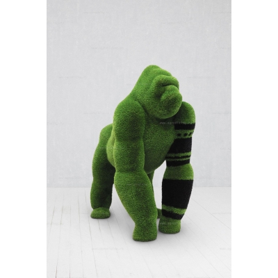 Садовая фигура из искусственной травы «Горилла: микс черного и зеленого газона» Садовая фигура из искусственной травы «Горилла: микс черного и зеленого газона»