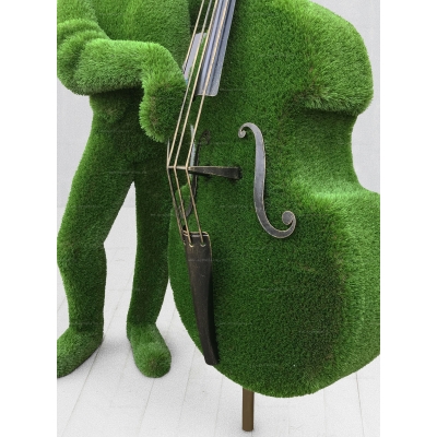 Садовая фигура из искусственной травы «Контрабасист» Садовая фигура из искусственной травы «Контрабасист»