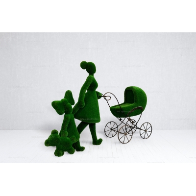 Садовая фигура из искусственной травы «Мама с детьми» Садовая фигура из искусственной травы «Мама с детьми»