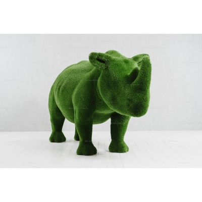 Садовая фигура из искусственной травы «Носорог» Садовая фигура из искусственной травы «Носорог»