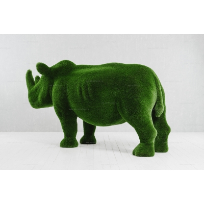 Садовая фигура из искусственной травы «Носорог» Садовая фигура из искусственной травы «Носорог»