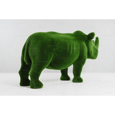 Садовая фигура из искусственной травы «Носорог» Садовая фигура из искусственной травы «Носорог»