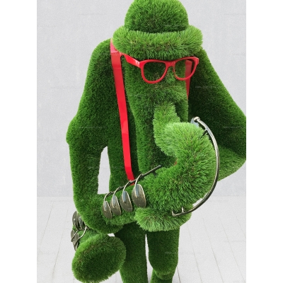 Садовая фигура из искусственной травы «Саксофонист» Садовая фигура из искусственной травы «Саксофонист»