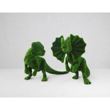 Садовые фигуры из искусственной травы «Дилофозавры»