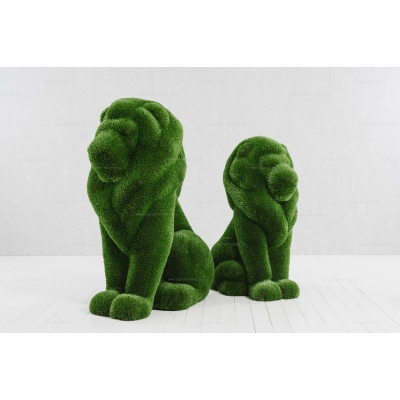 Садовые фигуры из искусственной травы «Два льва» Садовые фигуры из искусственной травы «Два льва»