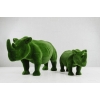 Садовые фигуры из искусственной травы «Два носорога»