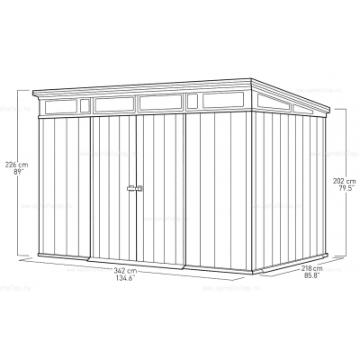 Древесно-пластиковый композитный сарай Keter Artisan 11x7 Древесно-пластиковый композитный сарай Keter Artisan 11x7