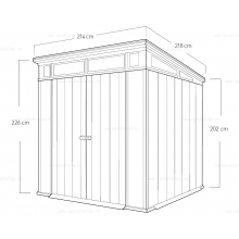 Древесно-пластиковый композитный сарай Keter Artisan 7x7 Древесно-пластиковый композитный сарай Keter Artisan 7x7