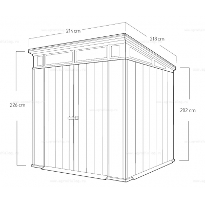 Древесно-пластиковый композитный сарай Keter Artisan 7x7 Древесно-пластиковый композитный сарай Keter Artisan 7x7