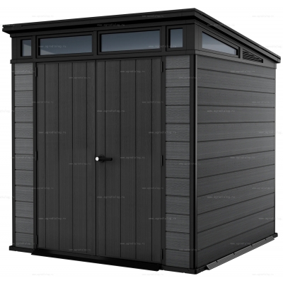 Древесно-пластиковый композитный сарай Keter Cortina 7x7 Graphite Древесно-пластиковый композитный сарай Keter Cortina 7x7 Graphite