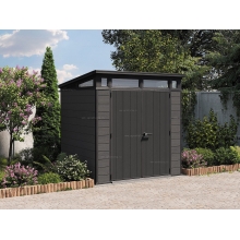Древесно-пластиковый композитный сарай Keter Cortina 7x7 Graphite Древесно-пластиковый композитный сарай Keter Cortina 7x7 Graphite