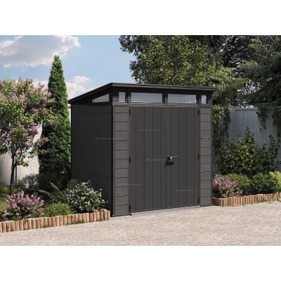 Древесно-пластиковый композитный сарай Keter Cortina 7x7 Graphite Древесно-пластиковый композитный сарай Keter Cortina 7x7 Graphite