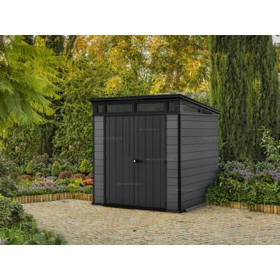 Древесно-пластиковый композитный сарай Keter Cortina 7x7 Graphite Древесно-пластиковый композитный сарай Keter Cortina 7x7 Graphite