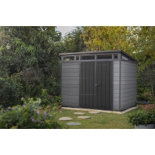 Древесно-пластиковый композитный сарай Keter Cortina 9x7 Graphite Древесно-пластиковый композитный сарай Keter Cortina 9x7 Graphite