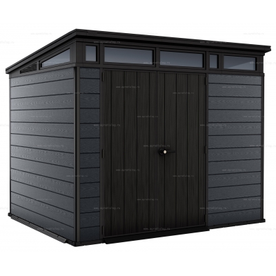 Древесно-пластиковый композитный сарай Keter Cortina 9x7 Graphite Древесно-пластиковый композитный сарай Keter Cortina 9x7 Graphite