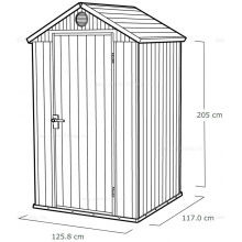 Древесно-пластиковый композитный сарай Keter Darwin 4x4 Brown Древесно-пластиковый композитный сарай Keter Darwin 4x4 Brown