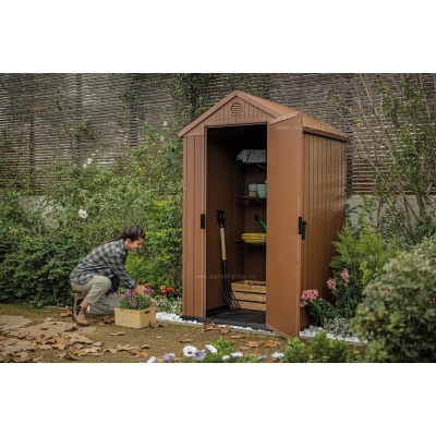 Древесно-пластиковый композитный сарай Keter Darwin 4x4 Brown Древесно-пластиковый композитный сарай Keter Darwin 4x4 Brown