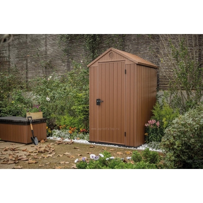 Древесно-пластиковый композитный сарай Keter Darwin 4x4 Brown Древесно-пластиковый композитный сарай Keter Darwin 4x4 Brown