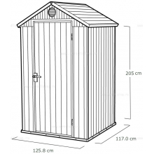 Древесно-пластиковый композитный сарай Keter Darwin 4x4 Green Древесно-пластиковый композитный сарай Keter Darwin 4x4 Green