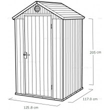 Древесно-пластиковый композитный сарай Keter Darwin 4x4 Grey Древесно-пластиковый композитный сарай Keter Darwin 4x4 Grey