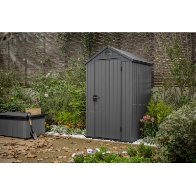 Древесно-пластиковый композитный сарай Keter Darwin 4x4 Grey Древесно-пластиковый композитный сарай Keter Darwin 4x4 Grey