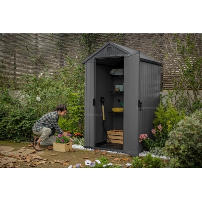 Древесно-пластиковый композитный сарай Keter Darwin 4x4 Grey Древесно-пластиковый композитный сарай Keter Darwin 4x4 Grey